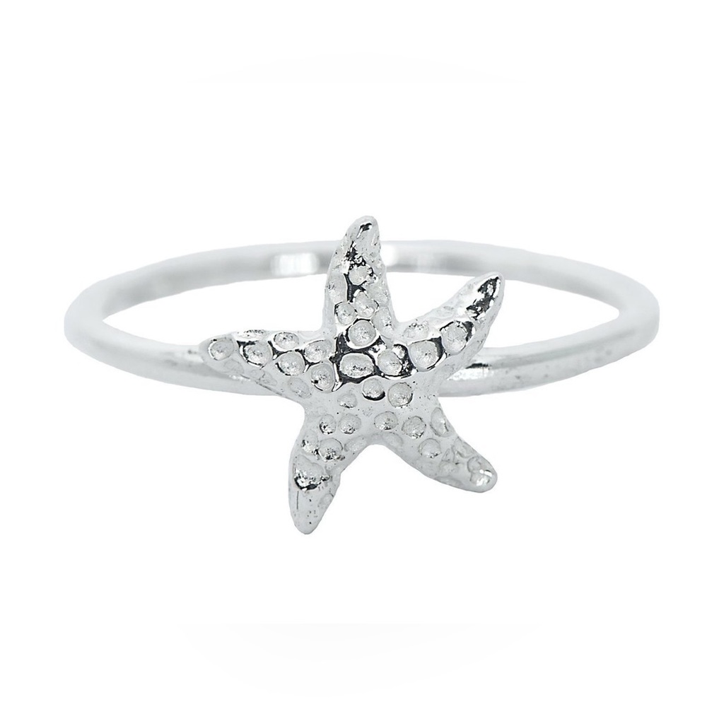 Pura Vida Starfish Ring Sterling Silver - Size 7